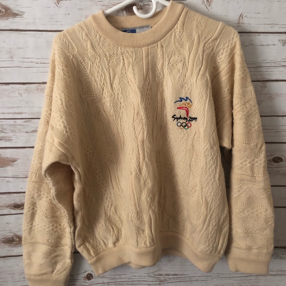 Coogi Vintage Millennium Collection Sydney Olympics Solid Color Sweater size S